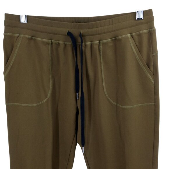 Zyia Unwind Army Green Pull On Joggers Pants Size L Athletic Stretch Drawstring - Picture 2 of 11